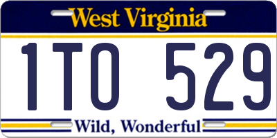 WV license plate 1TO529