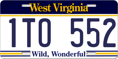 WV license plate 1TO552
