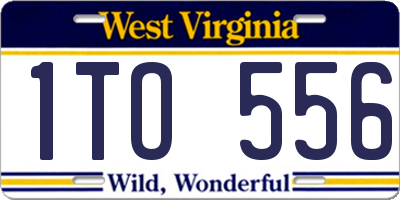 WV license plate 1TO556