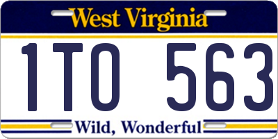 WV license plate 1TO563