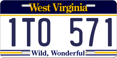 WV license plate 1TO571