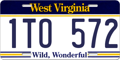 WV license plate 1TO572