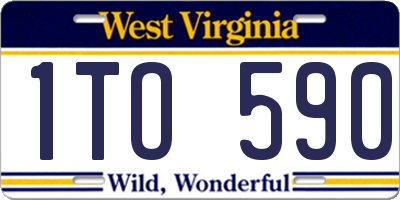 WV license plate 1TO590