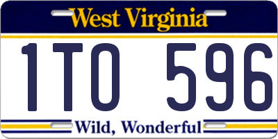 WV license plate 1TO596