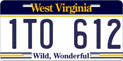 WV license plate 1TO612