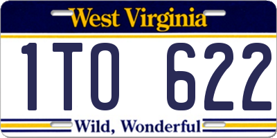 WV license plate 1TO622
