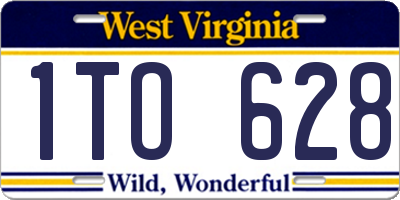 WV license plate 1TO628