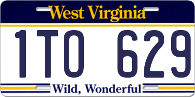 WV license plate 1TO629