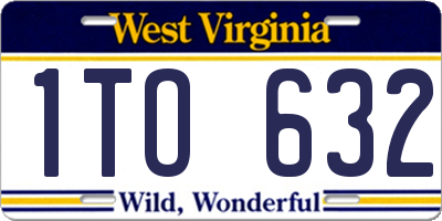 WV license plate 1TO632
