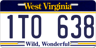 WV license plate 1TO638