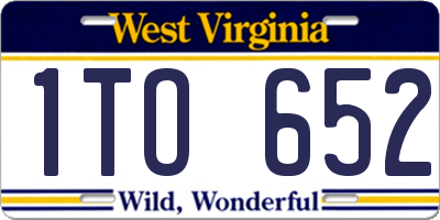 WV license plate 1TO652