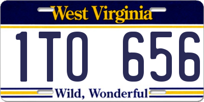 WV license plate 1TO656