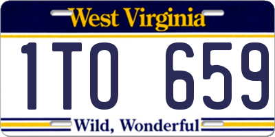 WV license plate 1TO659
