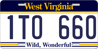 WV license plate 1TO660