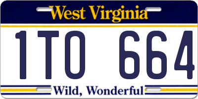 WV license plate 1TO664
