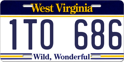 WV license plate 1TO686