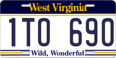WV license plate 1TO690