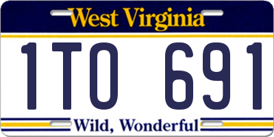 WV license plate 1TO691