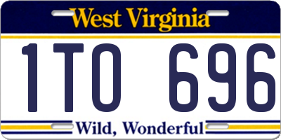 WV license plate 1TO696