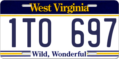 WV license plate 1TO697