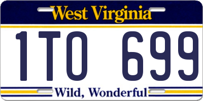 WV license plate 1TO699