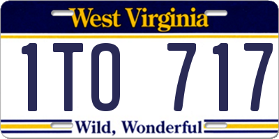 WV license plate 1TO717