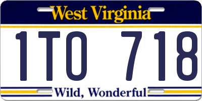 WV license plate 1TO718