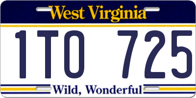 WV license plate 1TO725