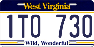 WV license plate 1TO730