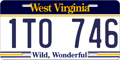 WV license plate 1TO746