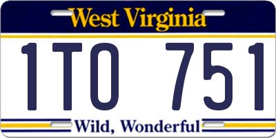 WV license plate 1TO751