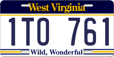 WV license plate 1TO761