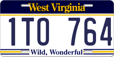 WV license plate 1TO764