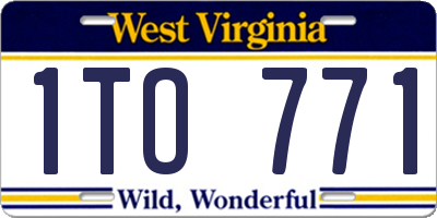 WV license plate 1TO771