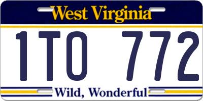WV license plate 1TO772