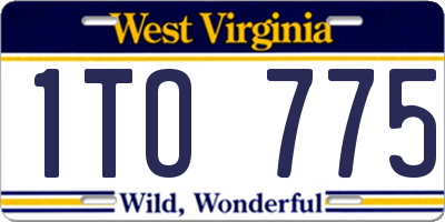 WV license plate 1TO775