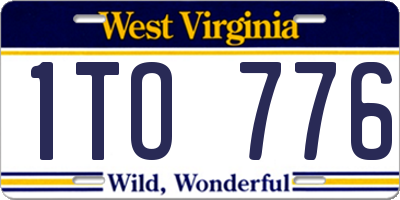 WV license plate 1TO776