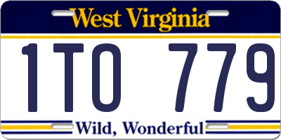 WV license plate 1TO779