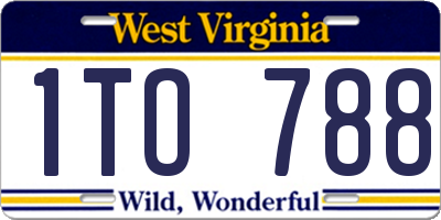 WV license plate 1TO788