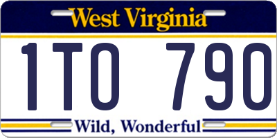 WV license plate 1TO790