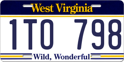 WV license plate 1TO798