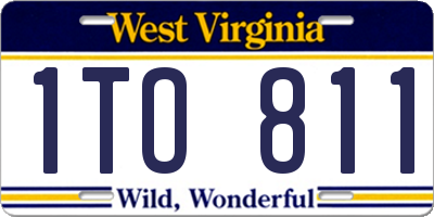 WV license plate 1TO811