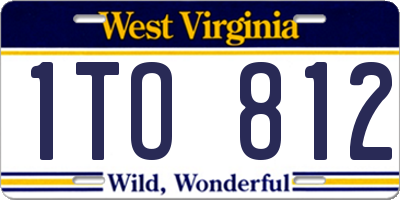 WV license plate 1TO812