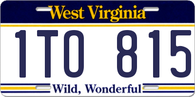 WV license plate 1TO815