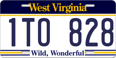 WV license plate 1TO828
