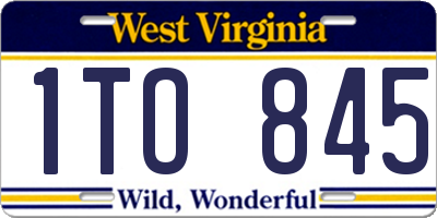 WV license plate 1TO845