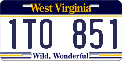 WV license plate 1TO851