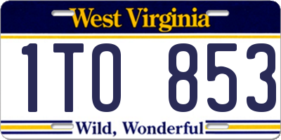 WV license plate 1TO853