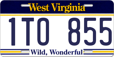WV license plate 1TO855