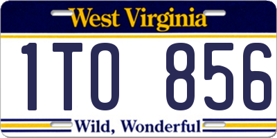 WV license plate 1TO856